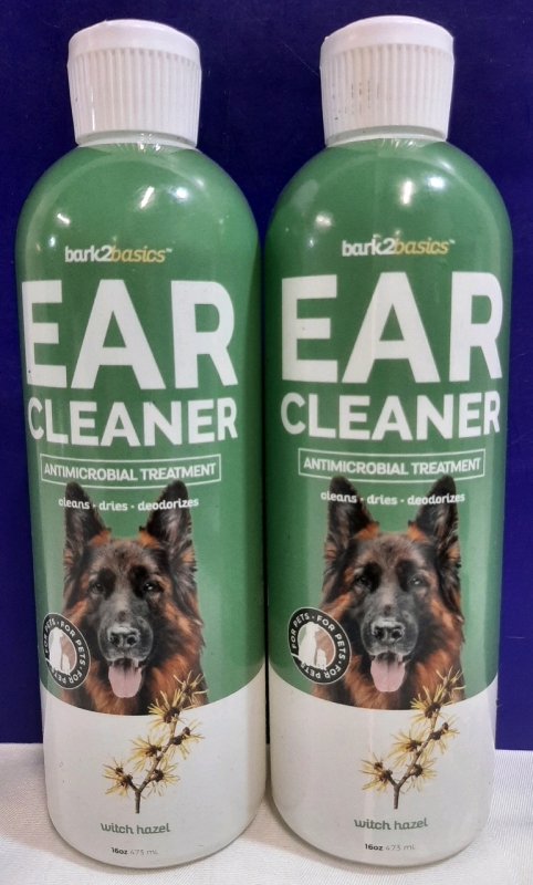 New Bark2Basics Ear Cleaner Antimicrobial Treatment 16oz One full bottle One Partial