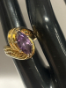 Spectacular Art Nouveau style statement Ring Purple Marquise<br/> - 3