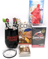 Vintage to New Collectables: Funko Jurassic Park, Rick and Morty Pens, Caillou Napkins, Disney Dale Jell-O Chiller +