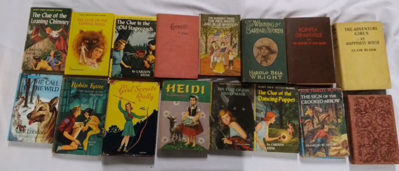 16 Vintage Hard Cover Cover Books