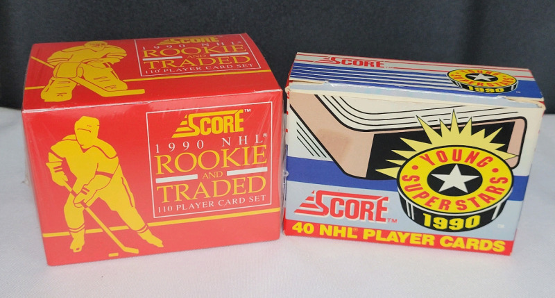 1990 Score NHL Hockey Rookie and Traded Set , Sealed & 1990 Score NHL Hockey Young Superstars Set