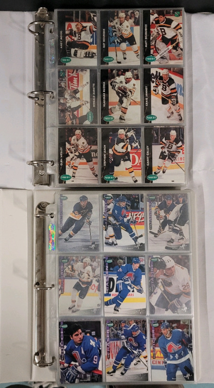 1991 - 1994 Parkhurst NHL Hockey Trading Card Singles . 500+ Cards in 2 Binders