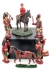 Vintage Royal Canadian Mountie, 4 Toy Soldiers & Metal Horse Figurine | 1.75" - 2.75" Tall