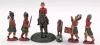 Vintage Royal Canadian Mountie, 4 Toy Soldiers & Metal Horse Figurine | 1.75" - 2.75" Tall - 3