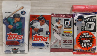 4 New Sealed Packs | Of MLB Baseball Trading Cards From 2021- 2023 | 4 Packs