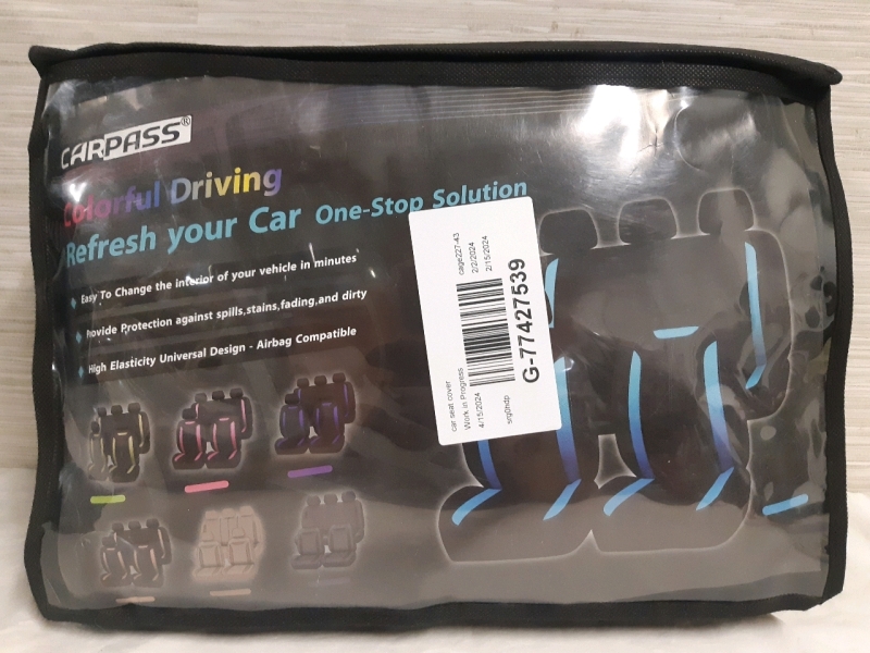 New | Carpass Colourful Driving Car seat Covers For Front & Back