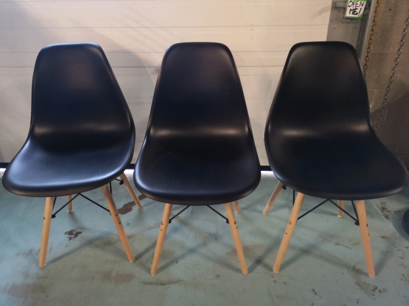 3 Modern Style Dining Chairs - 18"Wx15.5"Seat Depthx32"H