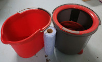 Spin Mop Bucket , Water Bucket w/Handle & Cleaning Towels