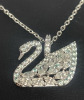 SWAROVSKI Swan Necklace. Stamped Clear Crystals Classic Iconic Stunner