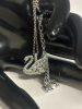 SWAROVSKI Swan Necklace. Stamped Clear Crystals Classic Iconic Stunner - 5