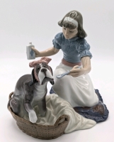 Adorable Vintage 1983 Daisa LLADR&Oacute; Spain 5921 Take Your Medicine Porcelain Figure | 7" Tall