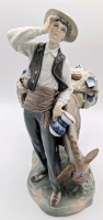 Large Fantastic Vintage 1983 Daisa LLADR&Oacute; Spain Typical Pedler Porcelain Figure | 10.5" Tall