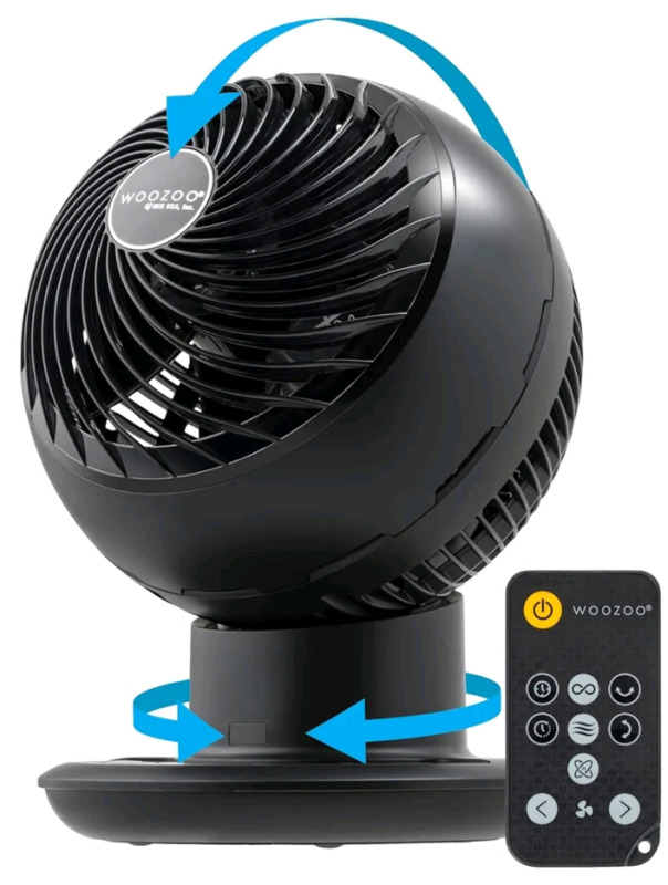 New IRIS USA | Medium WOOZOO Oscillating Vortex Fan with Remote and Timer Function | Tested and Working * Retails for $121 )* Model# PCF-C18T