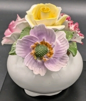 Vintage Radnor Staffordshire England Bone China Flower Arrangement | 3.6" Tall