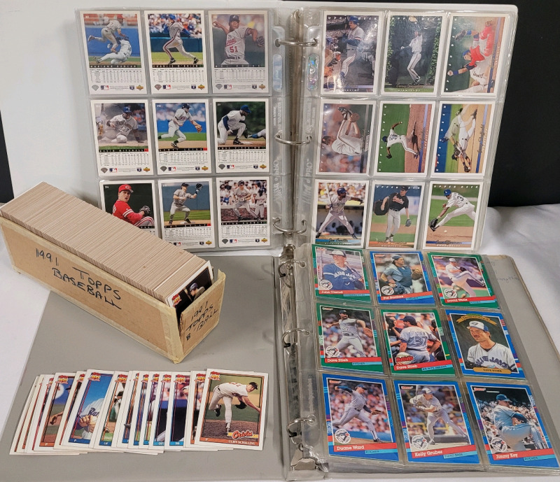 1991 & 1993 Topps , Donruss & Upper Deck MLB Baseball Trading Card Singles . 700+ Cards