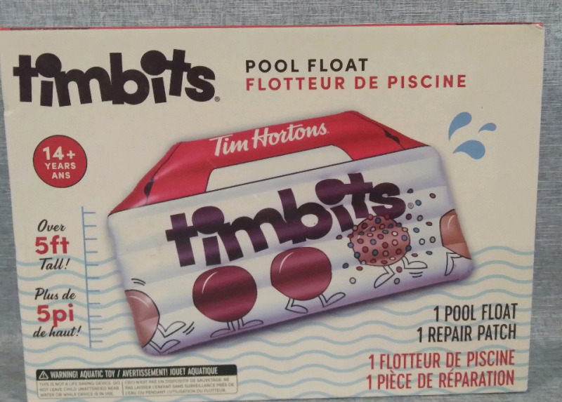 New Tim Hortons Timbits Pool Float