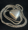 Sterling Thick 30 inch Rope Chain Large Puff Heart Pendant - 2