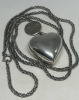 Sterling Thick 30 inch Rope Chain Large Puff Heart Pendant - 6