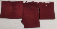 New | Large Red Scrubs, Lot Includes 2 Shirts and 1 Pair of Pants