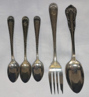 Birks Sterling Silver Tea Spoons and Fork & Sterling Silver Spoon .