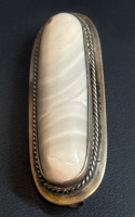 Victorian Scottish agate Brooch in Sterling