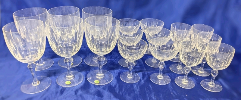 18pcs Vintage Stewart England Crystal Glasses | 6 of Each Type