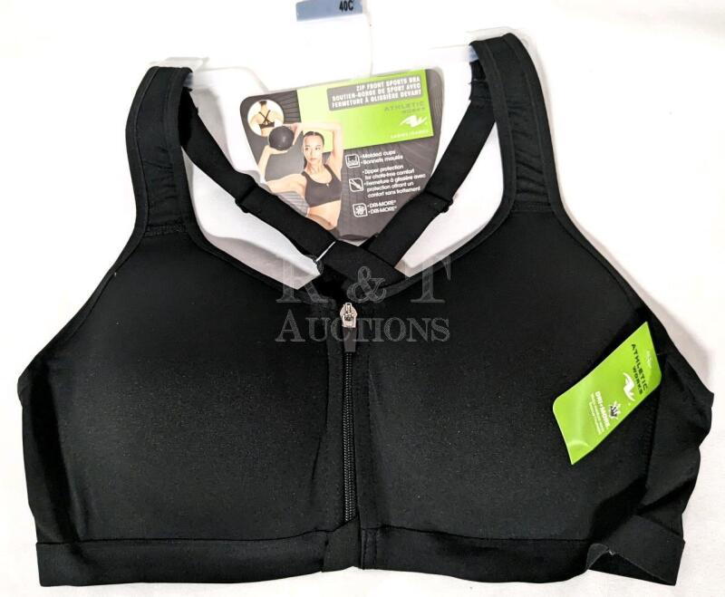 New Athletic Works 40C Zip Front Sports Bra