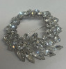 Sherman large Domed Wreath Brooch Diamanté Swarovski Crystal Rhinestone - 2