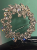 Sherman large Domed Wreath Brooch Diamanté Swarovski Crystal Rhinestone - 5