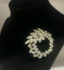 Sherman large Domed Wreath Brooch Diamanté Swarovski Crystal Rhinestone - 6