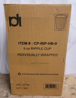 New - 9oz. Ripple Cups , 900 Individually Wrapped Cups