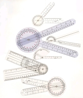 New 6-Piece Medical Spinal Goniometer Set