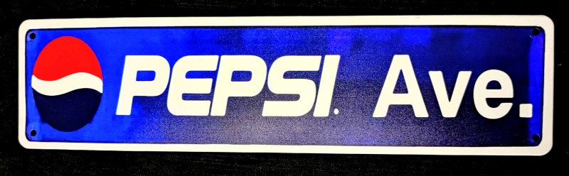 New Metal Sign "Pepsi Ave." | 15.5" x 4"