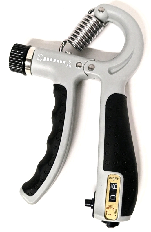 New Heavy Duty Adjustable 5kg - 60kg Hand Grip with Counter | Measures 6.5" Long