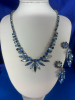 Fantastic Sherman Necklace & Drop Earrings Sapphire & Light Sapphire