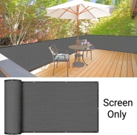 New Balcony Privacy Screen Cover | Grey 3' x 16.4' (Screen Only)