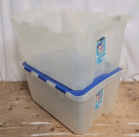 Real Organized 12Gal Storage Totes , 1 with Lid & 1 without Lid