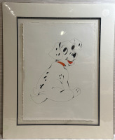 Original Water Colour and Pen Dalmatian Puppy On Rag Papper 23&rdquo; x 17&rdquo; Shrink Wrapped