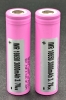 2 New Pink Reusable Batteries IMR 18650 3000mAh 3.7V in Case