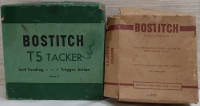 Vintage Bostitch T5 Tacker Self Feeding Trigger Action Series 3 Includes Partial Box of Staples