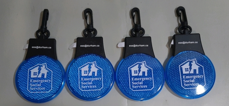 4 New Blue Beacons Battery Operated Clip On 5" X 2.5"