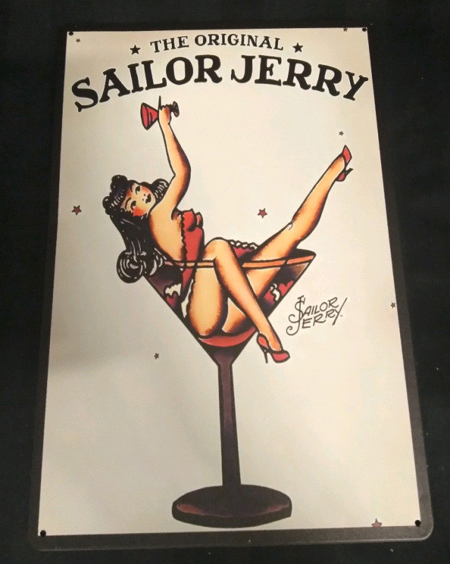 New 12"x8" Sailor Jerry Metal Tin Sign