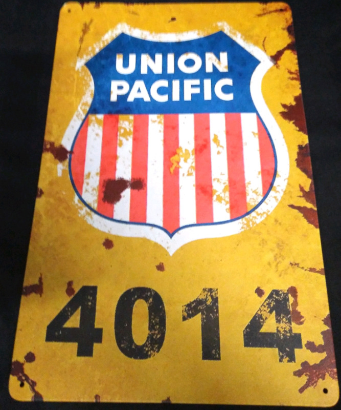 New Union Pacific 4014 8"x12" Metal Tin Sign