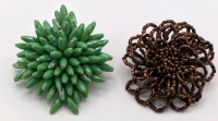 2 Fun Vintage Beaded Brooches | 1.75" - 2" Diameter