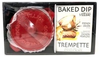 New Gourmet Village 6" Ceramic Baker & Baked French Onion Dip Mix (18g)