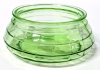 Fantastic Unsigned Anchor Hocking Block Optic Uranium Glass Candy Dish | 5.75" Diameter x 2.5" Tall (No Lid) - 2