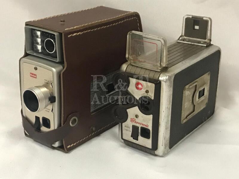 2 Kodak Brownie 8mm Movie Cameras