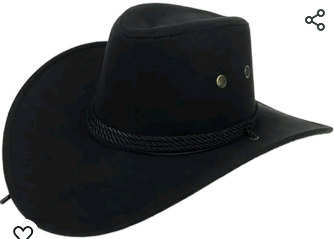 New | HRTC Western Men's Felt Cowboy Hat With Wide Brim Sunshade Fedora Cap Shade<br/>