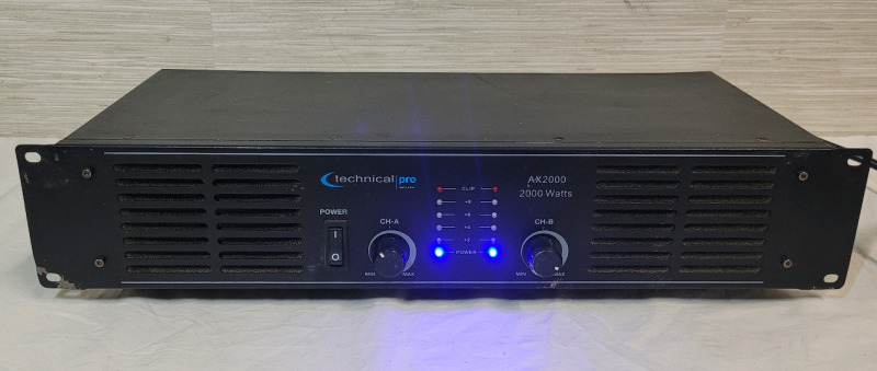 Technical HiFi Technical Pro Ax2000 2-Channel 2000 Watt Professional Power Amplifier Rackmount . Power Cord Not Included
