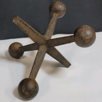 Cast-iron Jack Doorstop / Garden Art Decor . Measures 8"&times;8"